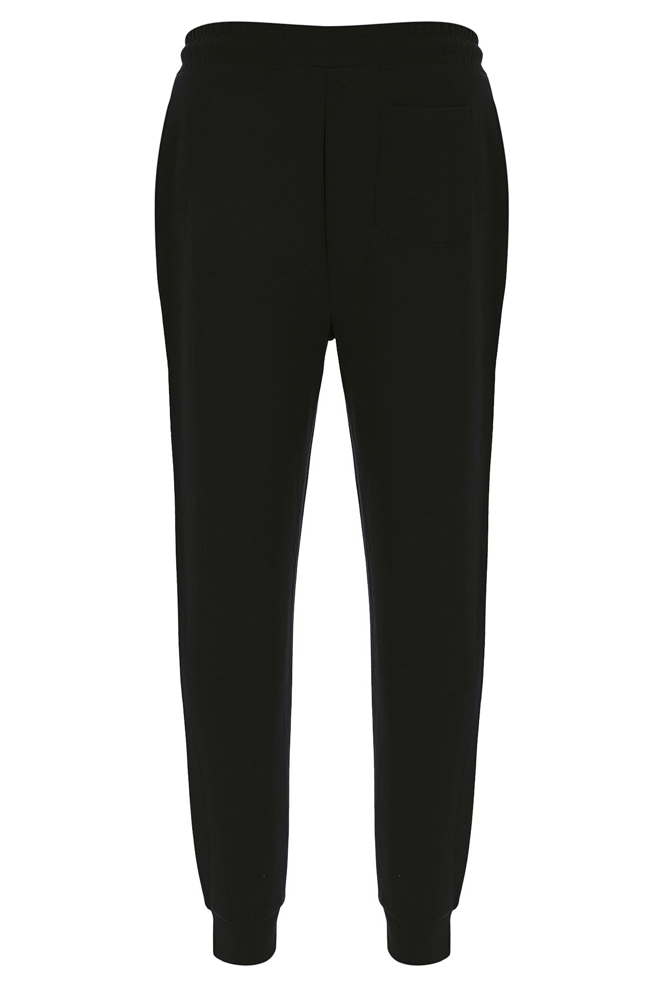Black joggers on a white background