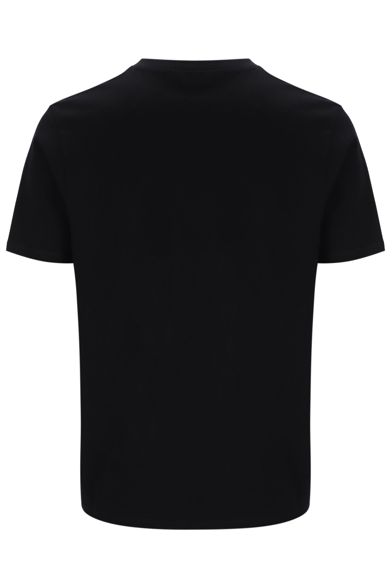 Black t-shirt on a white background