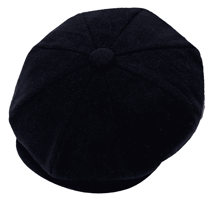 Black beret on a white background