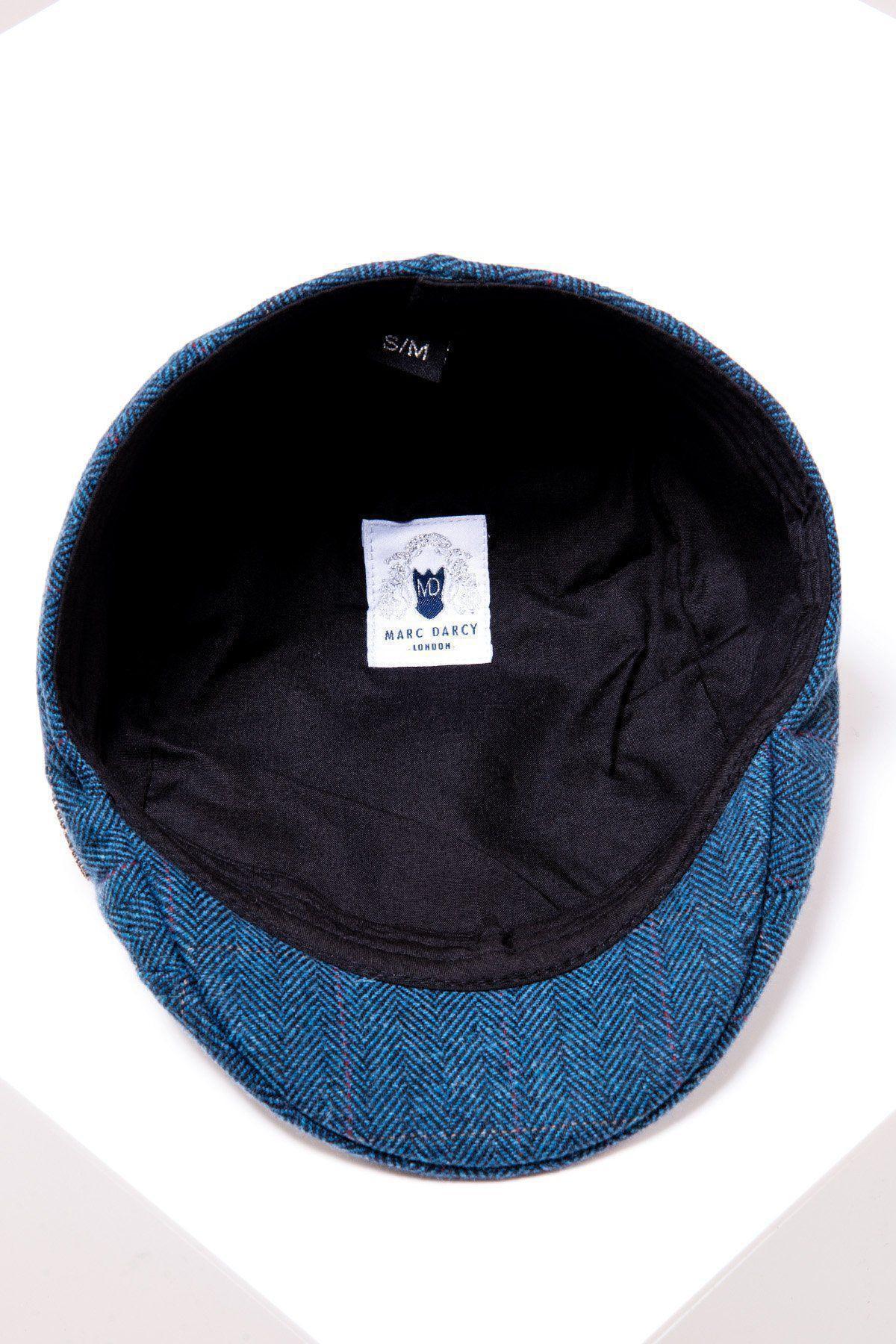 dion blue tweed check flat cap accessory accessory