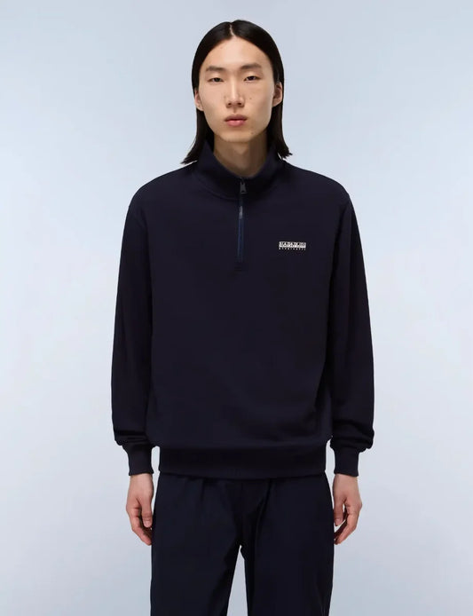 Napapijri Small Box Half Zip Sweatshirt – Blu Marine