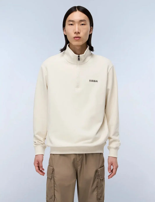 Napapijri Small Box Half Zip Sweatshirt – Beige Dimity