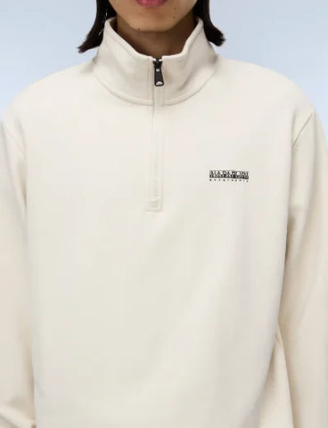 Napapijri Small Box Half Zip Sweatshirt – Beige Dimity