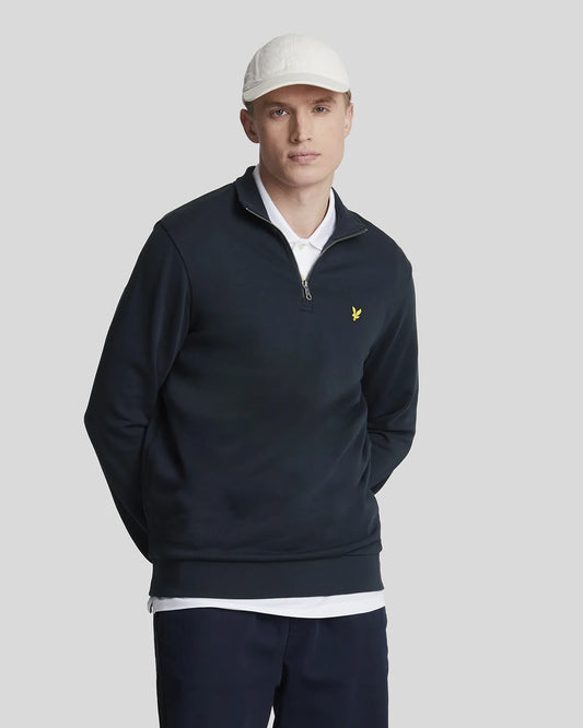 Lyle & Scott Loopback Quarter Zip Sweatshirt – Dark Navy