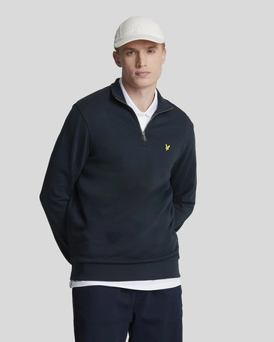 Lyle & Scott Loopback Quarter Zip Sweatshirt – Dark Navy