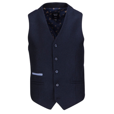 Fratelli Uniti Navy 3pc Suit with Contrast Trim