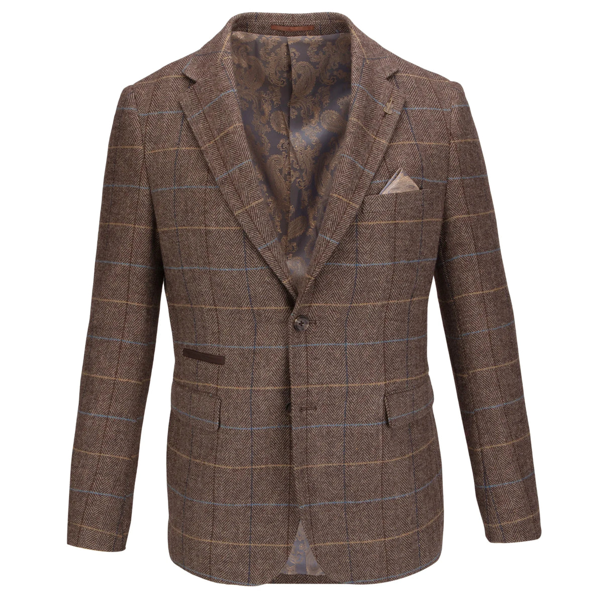 Fratelli Uniti Sergio Brown Tweed Blazer