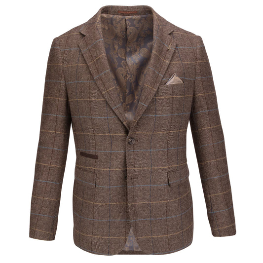 Fratelli Uniti Sergio Brown Tweed Blazer