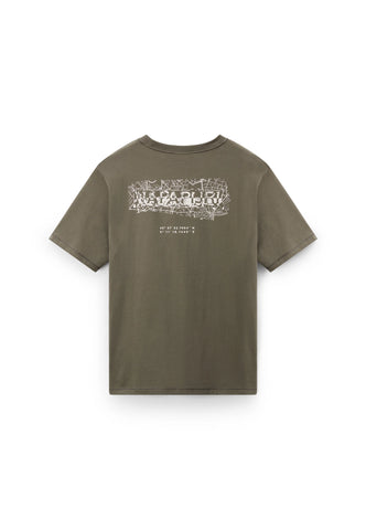 Napapijri TURRACH Back Print T-Shirt – Tea Leaf