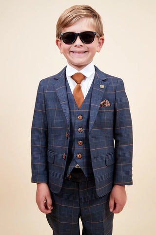 Marc Darcy Jenson - Children's Marine Navy Check Suit