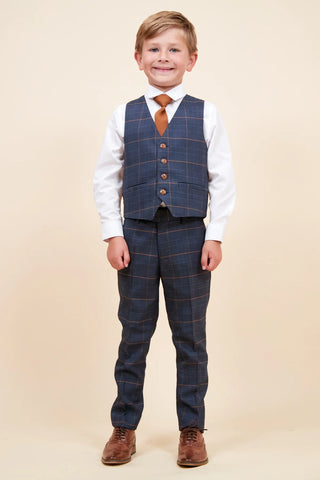 Marc Darcy Jenson - Children's Marine Navy Check Suit