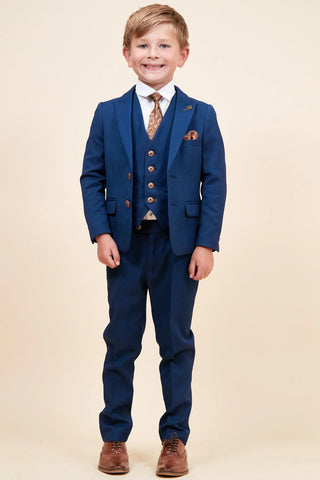 Marc Darcy Max - Childrens Royal Blue Three Piece Suit