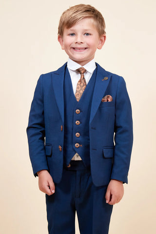 Marc Darcy Max - Childrens Royal Blue Three Piece Suit