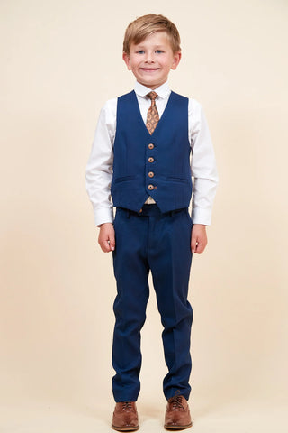 Marc Darcy Max - Childrens Royal Blue Three Piece Suit