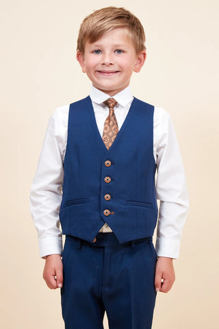 Marc Darcy Max - Childrens Royal Blue Three Piece Suit