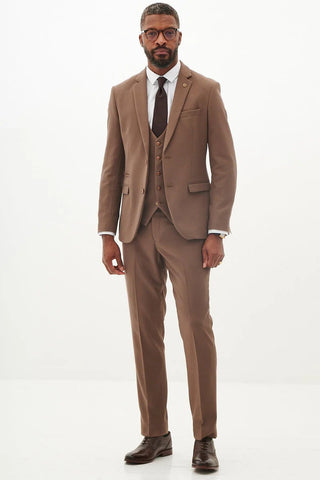 Marc Darcy HM5 Tan Three Piece Suit
