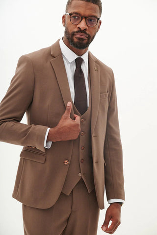 Marc Darcy HM5 Tan Three Piece Suit