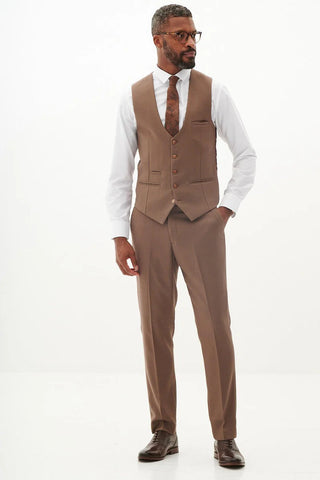 Marc Darcy HM5 Tan Three Piece Suit