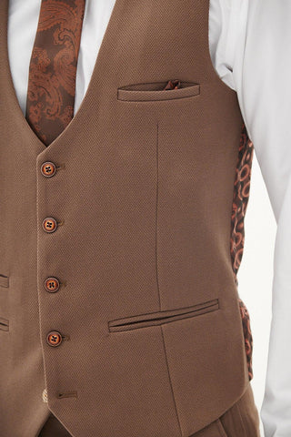 Marc Darcy HM5 Tan Three Piece Suit