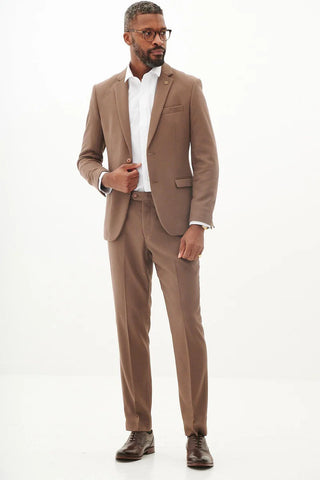 Marc Darcy HM5 Tan Brown Two Piece Suit
