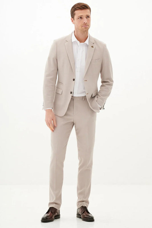 Marc Darcy HM5 - Stone Two Piece Suit