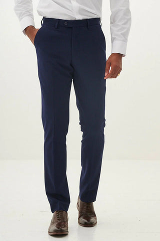 Marc Darcy Bromley Navy Check Three Piece Suit