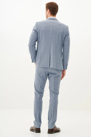 Marc Darcy BROMLEY - Sky Blue Check Three Piece Suit