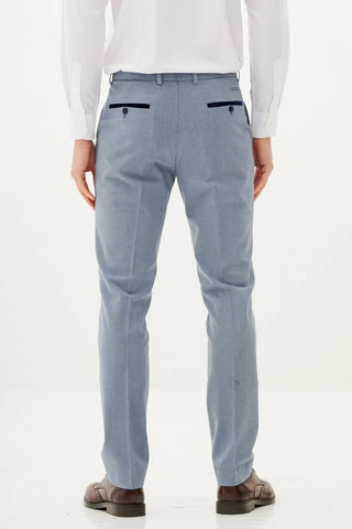 Marc Darcy BROMLEY - Sky Blue Check Three Piece Suit