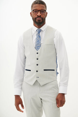 Marc Darcy BROMLEY - Stone Check Three Piece Suit