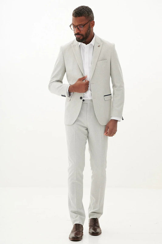 Marc Darcy Bromley Stone Check Two Piece Suit