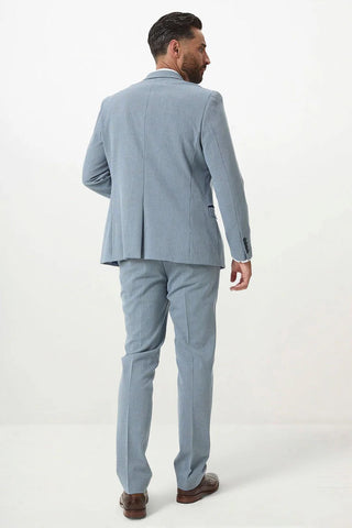 Marc Darcy Bromley Sky Blue Check Two Piece Suit