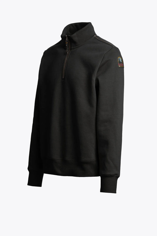 Parajumpers Broad Peak Half-Zip Fleece Sweatshirt – Black