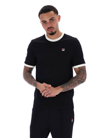 Fila Marconi Essential Ringer T-Shirt Black/Gardenia