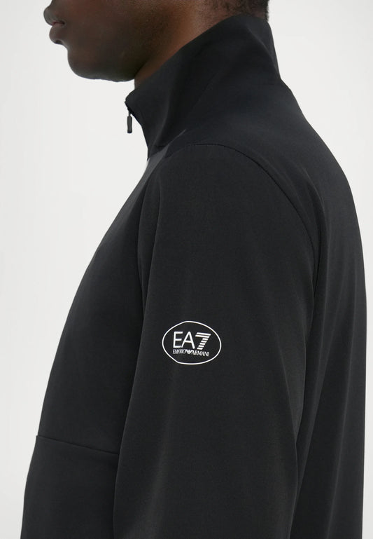 EA7 Golf Pro VENTUS7 Technical Fabric Windbreaker Jacket – Black