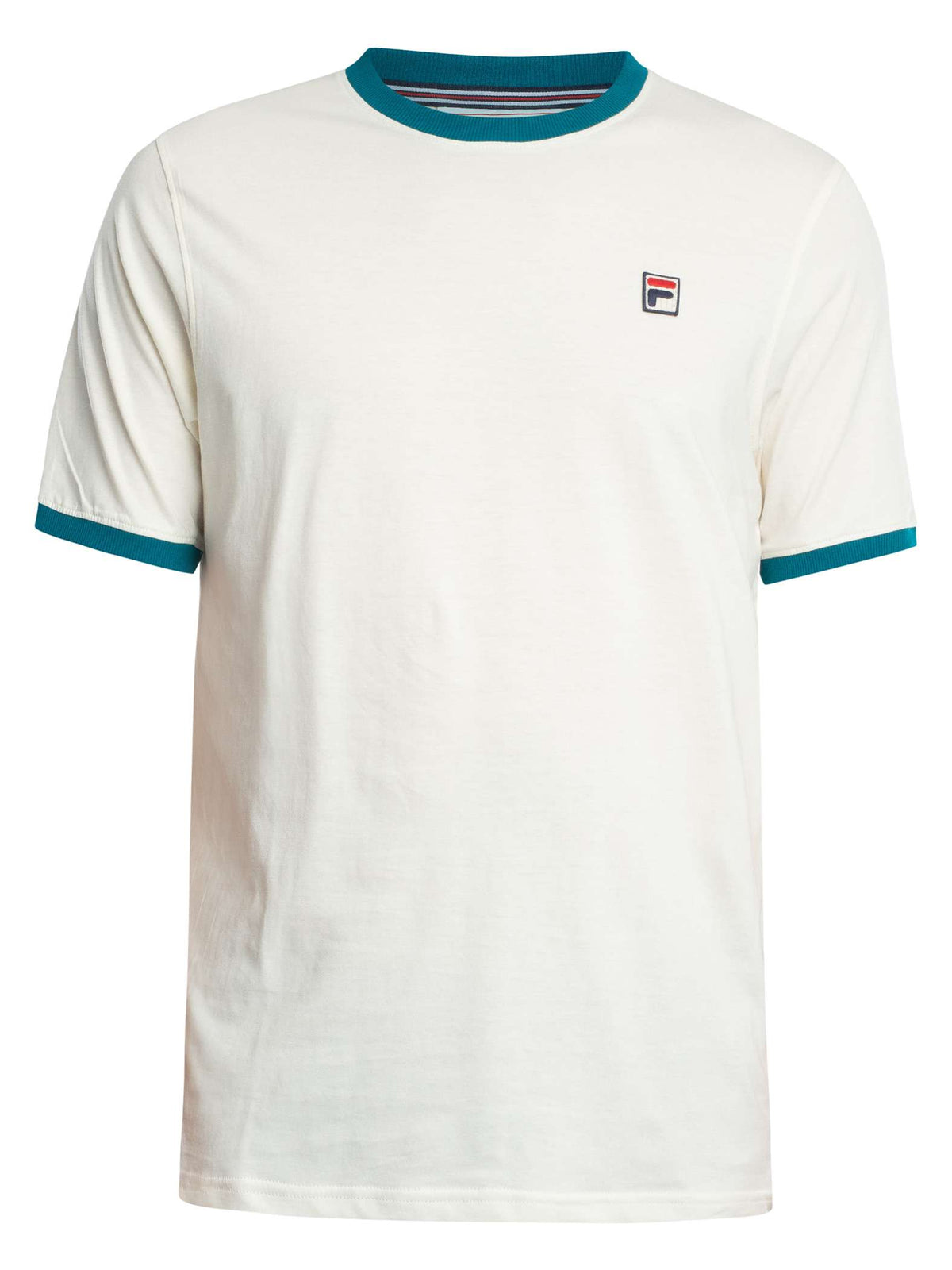 Fila Marconi Essential Ringer T-Shirt Gardenia/Deep Lagoon