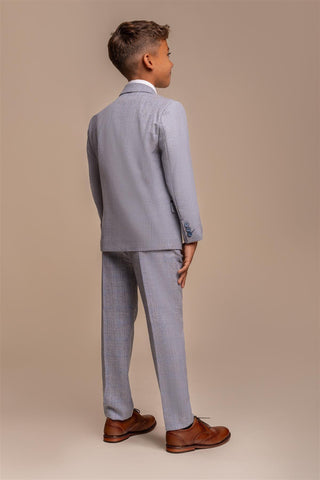 House of Cavani Boys Caridi Sky Three Piece Suit