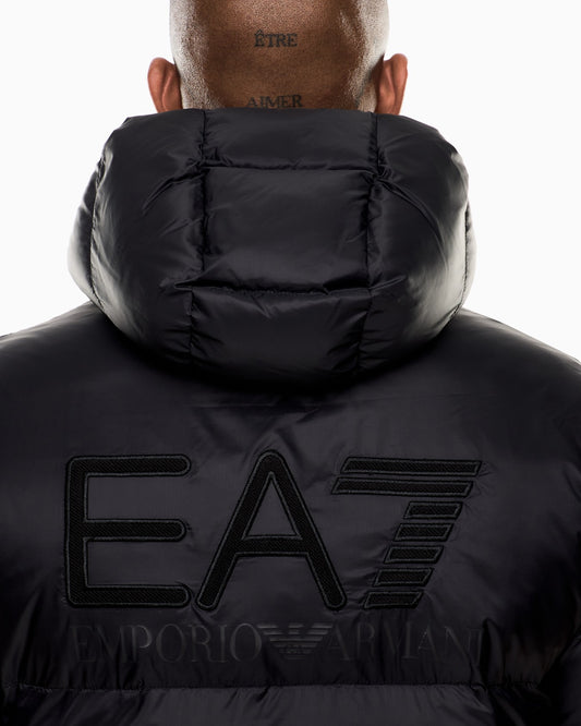EA7 Back Logo Padded Jacket – Black