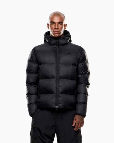 EA7 Back Logo Padded Jacket – Black