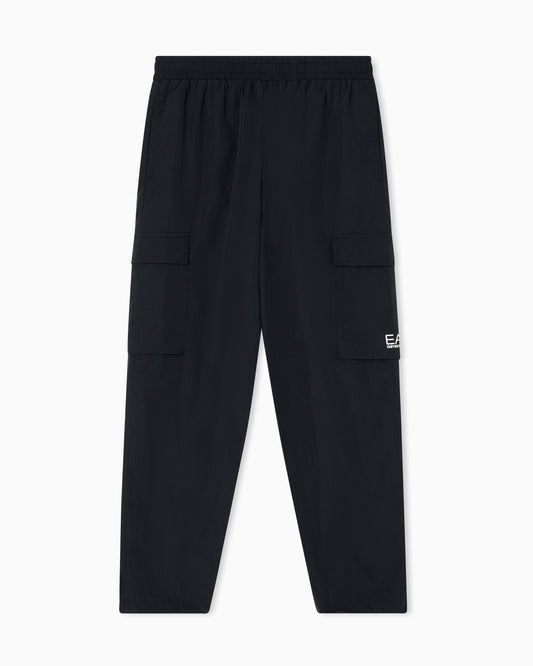 EA7 Core Identity Nylon Cargo Joggers – Black