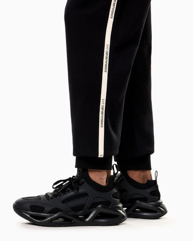 EA7 Logo Tape Detail Joggers – Black