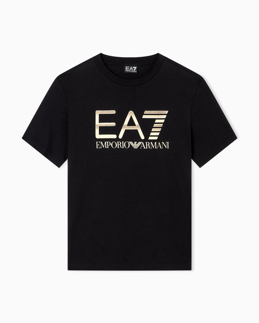 EA7 Logo Series T-Shirt with Oversized Logo – Black