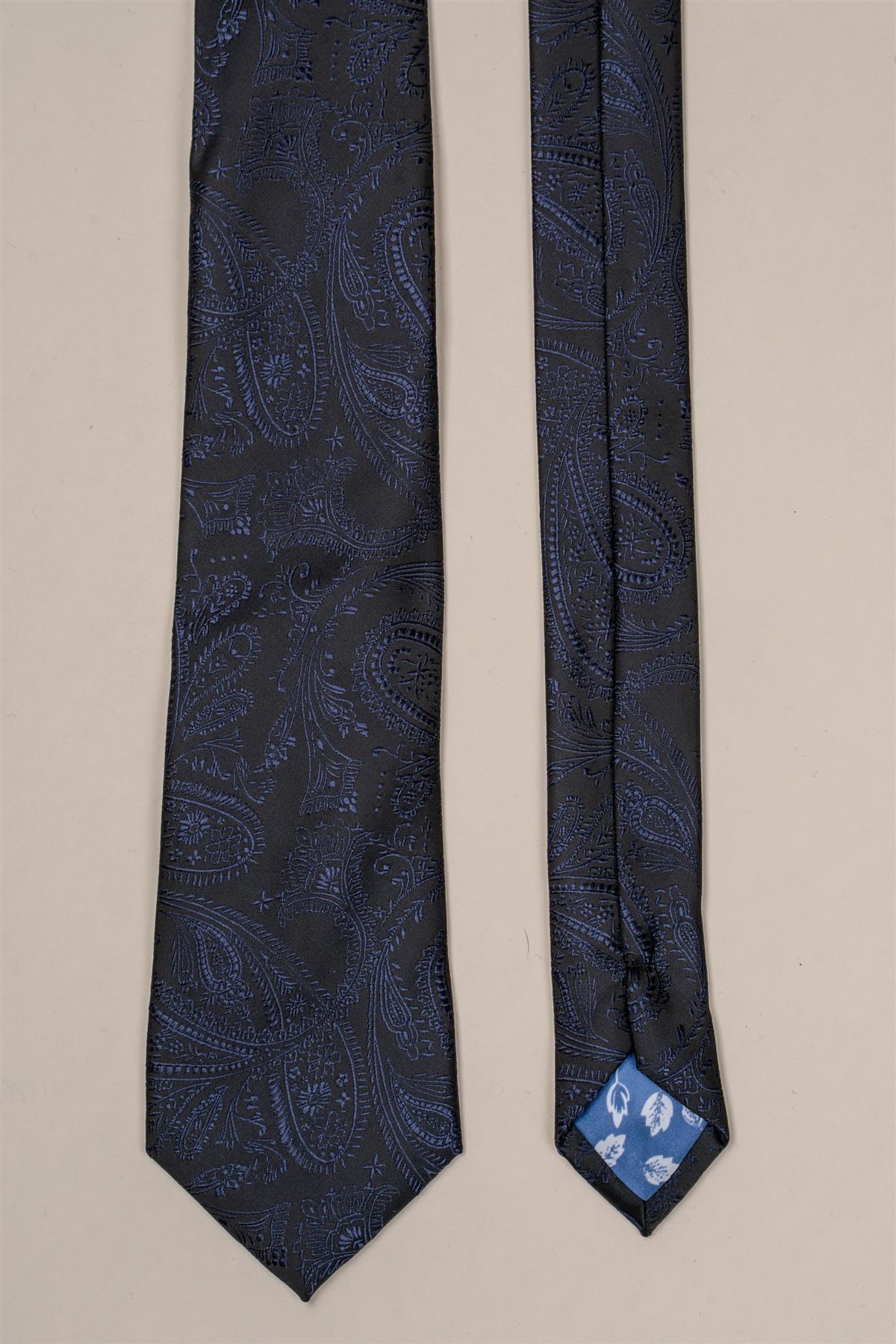 House of Cavani CV813 Paisley Navy Tie