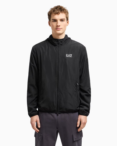EA7 Core Identity Hooded Bomber Jacket Black