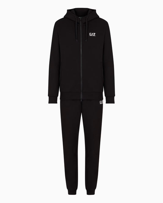 EA7 Core Identity Hooded Tracksuit Black