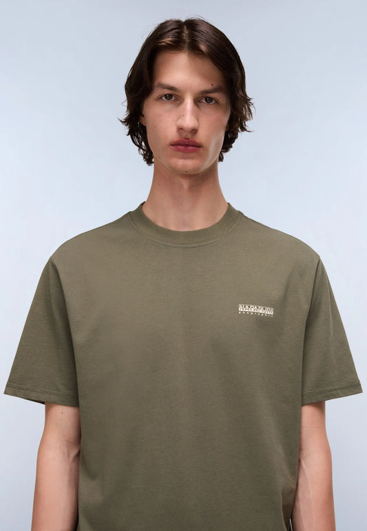 Napapijri Small Box Logo T-Shirt – Tea Leaf