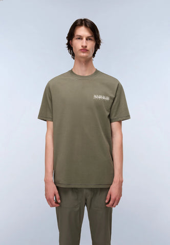 Napapijri TURRACH Back Print T-Shirt – Tea Leaf