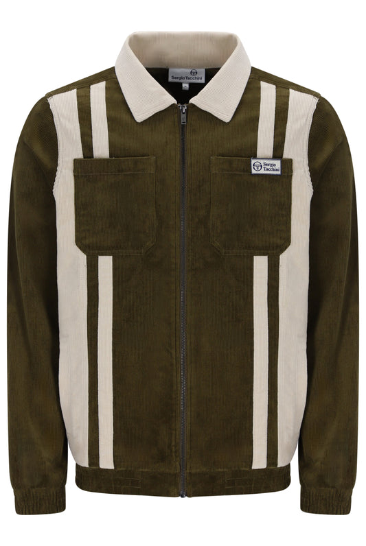 Sergio Tacchini Amico Corduroy Jacket – Dark Olive