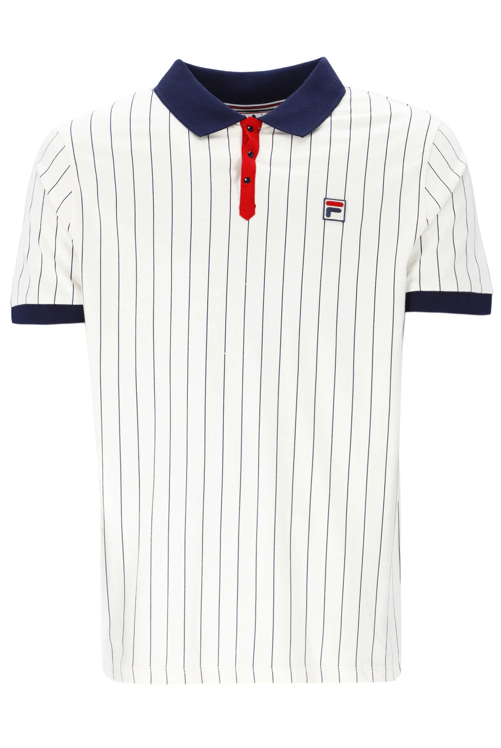 Fila BB1 Classic Vintage Striped Polo – White