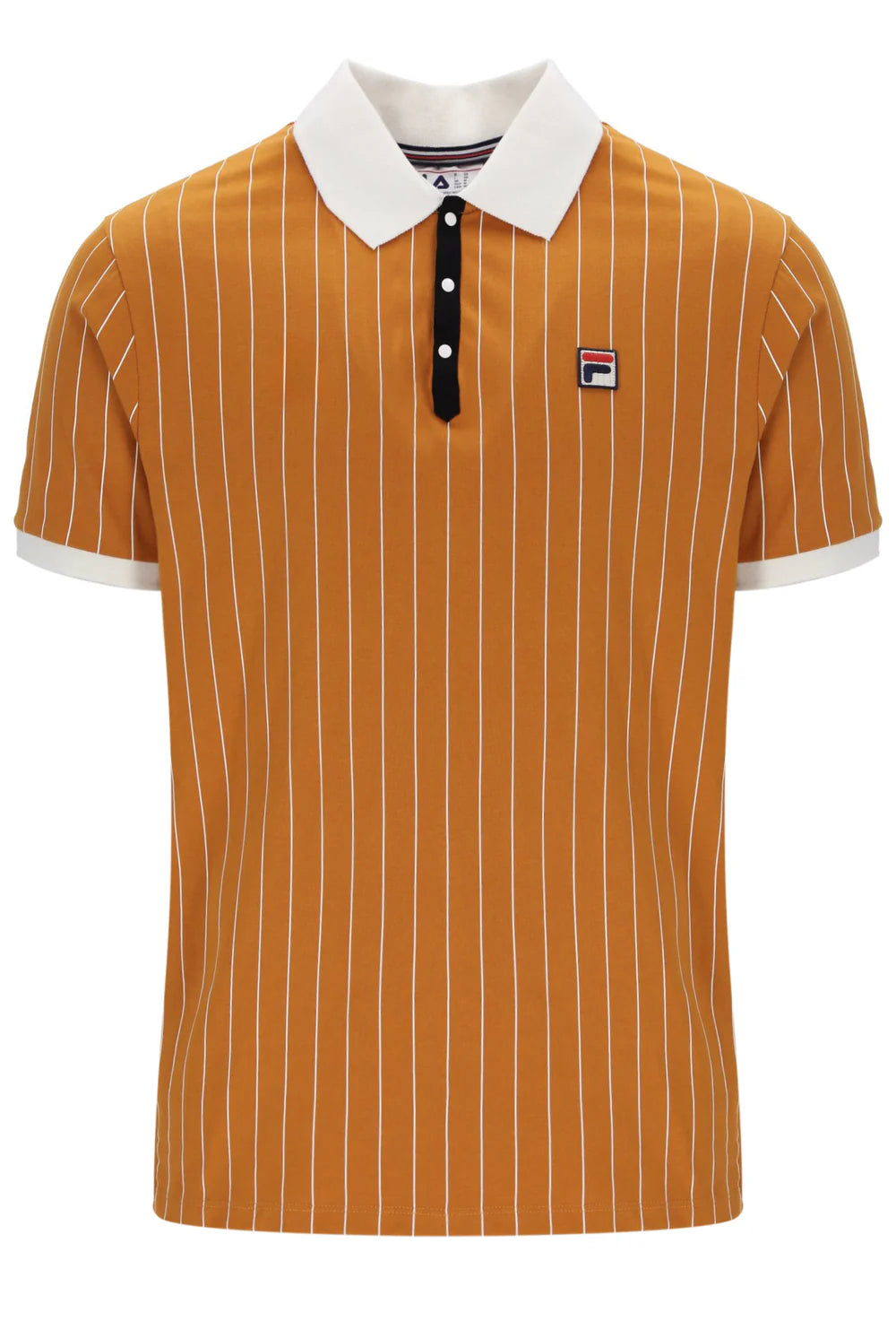FILA Classic Vintage Striped Polo – Pumpkin Spice