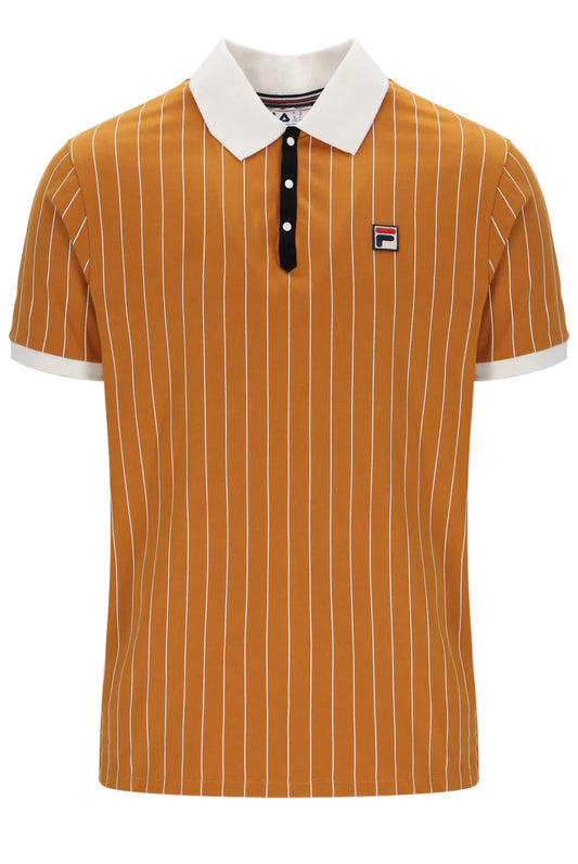 FILA Classic Vintage Striped Polo – Pumpkin Spice